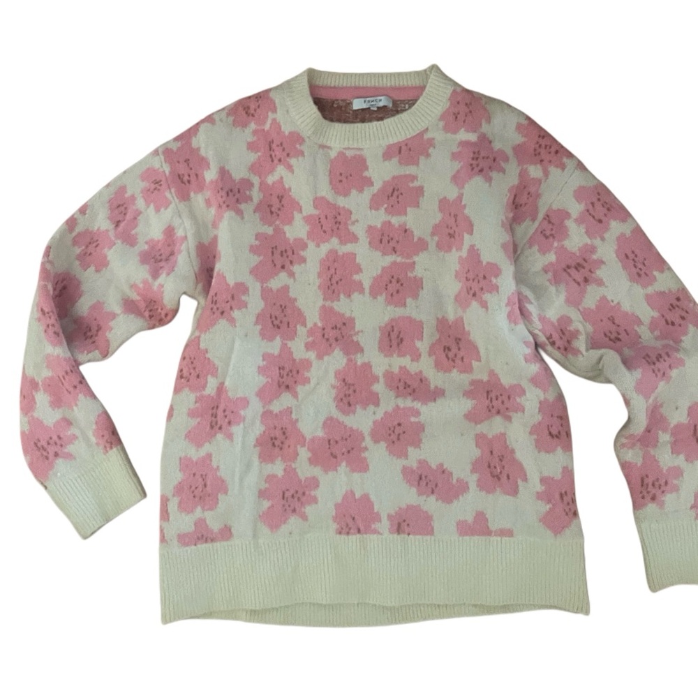 FRNCH Flower Cream Sweater Small